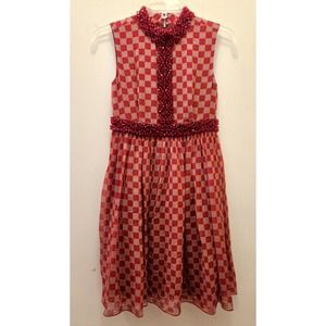 Anna Sui embellished printed silk dress 2